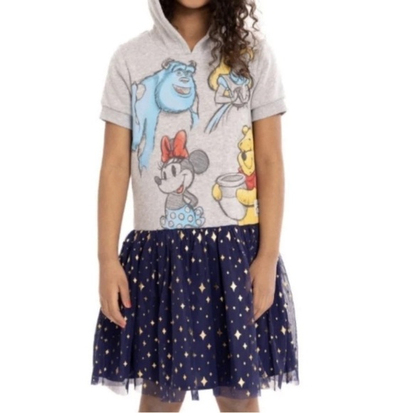 Disney Girls Hooded Cosplay Dress with Tulle Skirt Size Small (6-6X) - Picture 1 of 8